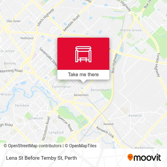 Mapa Lena St Before Temby St