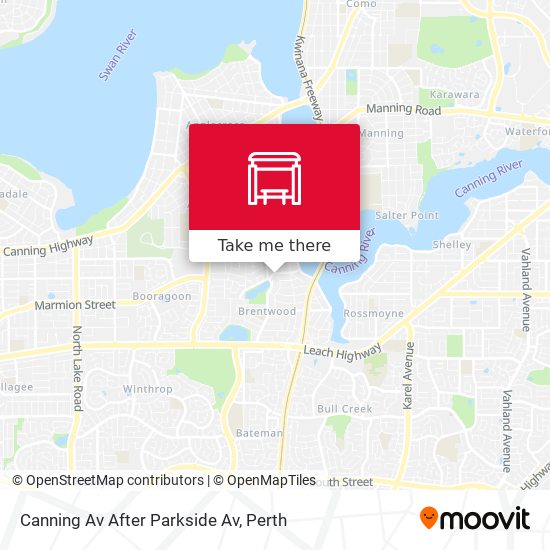Canning Av After Parkside Av map