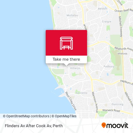 Flinders Av After Cook Av map