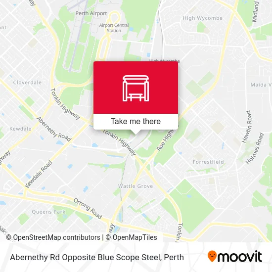 Mapa Abernethy Rd Opposite Blue Scope Steel