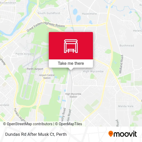 Mapa Dundas Rd After Musk Ct