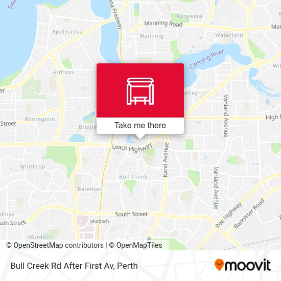 Mapa Bull Creek Rd After First Av