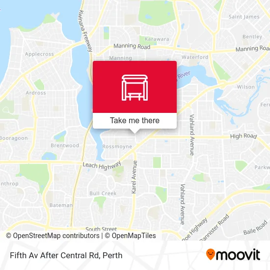 Mapa Fifth Av After Central Rd