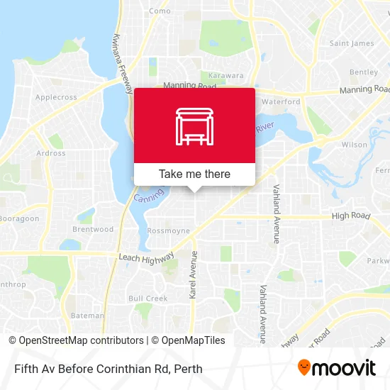 Mapa Fifth Av Before Corinthian Rd