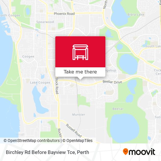 Birchley Rd Before Bayview Tce map