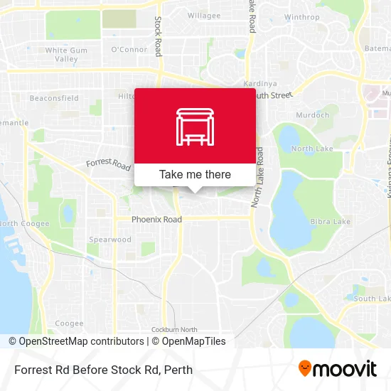 Mapa Forrest Rd Before Stock Rd