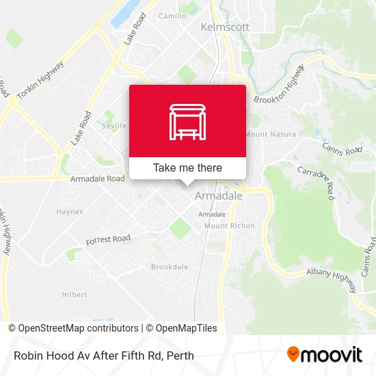 Mapa Robin Hood Av After Fifth Rd