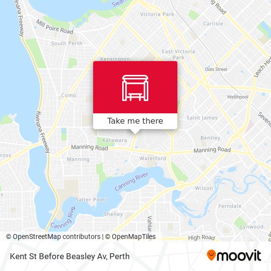 Kent St Before Beasley Av map