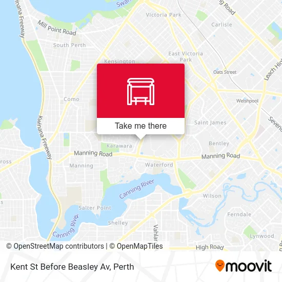 Mapa Kent St Before Beasley Av