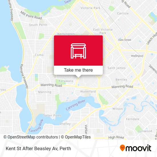 Mapa Kent St After Beasley Av