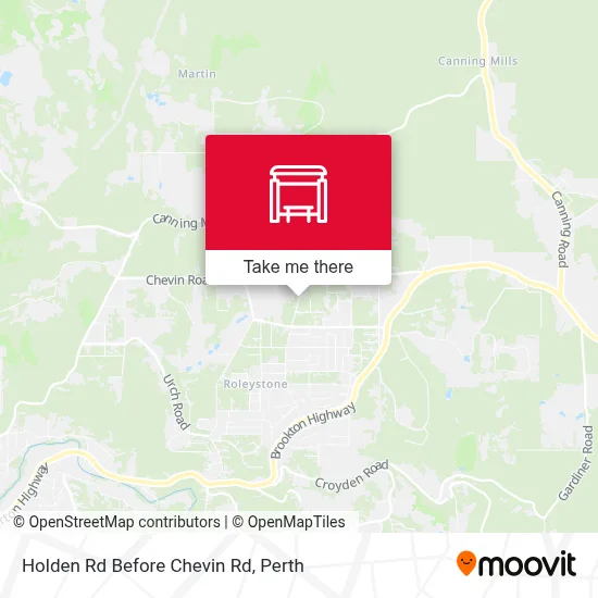 Mapa Holden Rd Before Chevin Rd