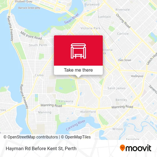 Mapa Hayman Rd Before Kent St