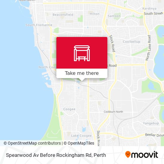 Spearwood Av Before Rockingham Rd map