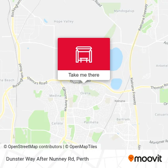 Mapa Dunster Way After Nunney Rd