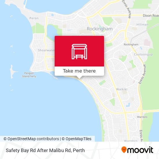 Safety Bay Rd After Malibu Rd map