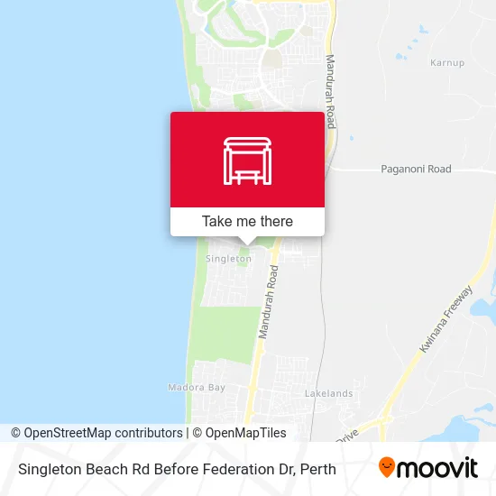Mapa Singleton Beach Rd Before Federation Dr