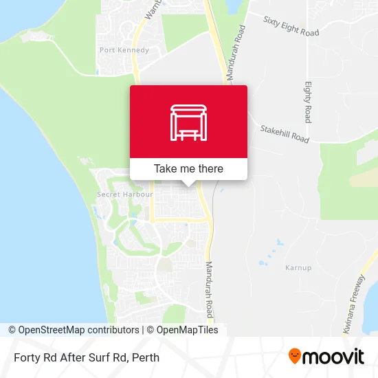 Mapa Forty Rd After Surf Rd