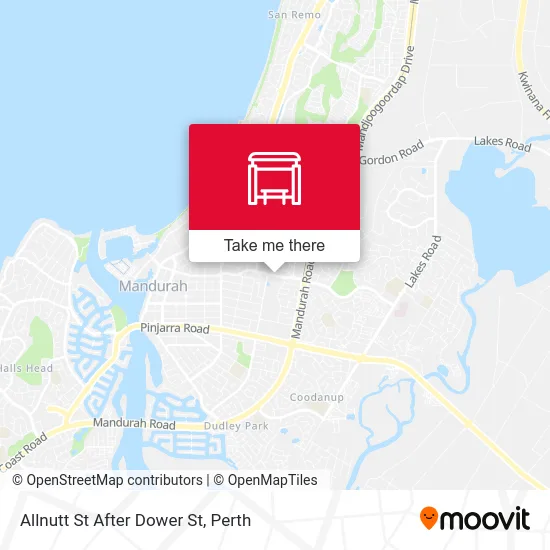 Mapa Allnutt St After Dower St