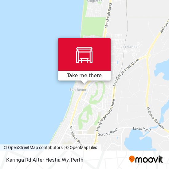 Karinga Rd After Hestia Wy map