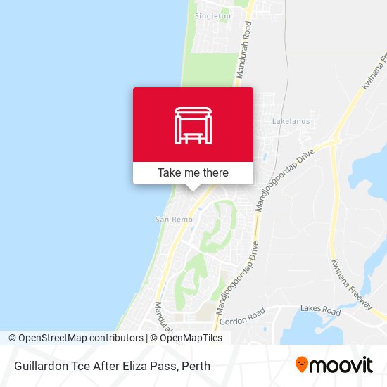 Guillardon Tce After Eliza Pass map