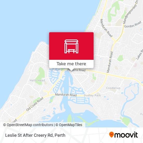 Leslie St After Creery Rd map