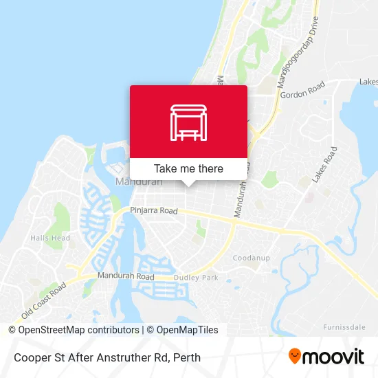 Mapa Cooper St After Anstruther Rd