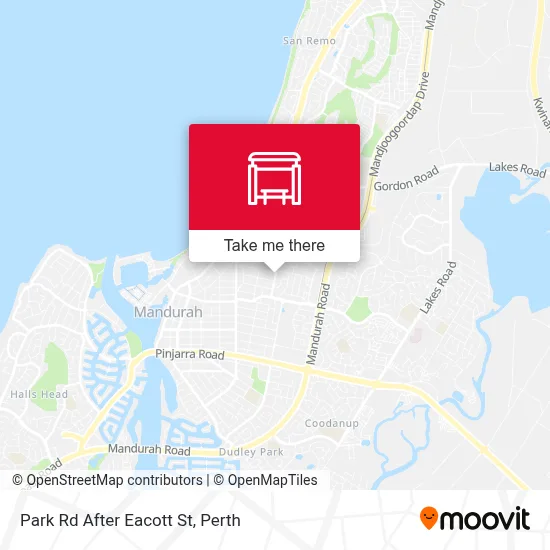 Mapa Park Rd After Eacott St