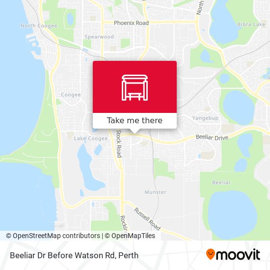 Beeliar Dr Before Watson Rd map