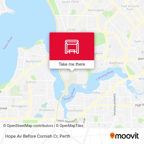 Mapa Hope Av Before Cornish Cr