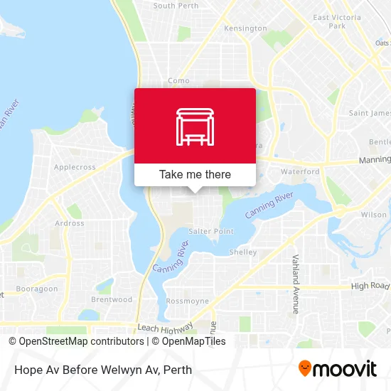 Mapa Hope Av Before Welwyn Av