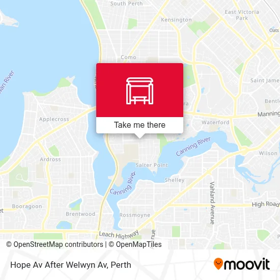 Mapa Hope Av After Welwyn Av