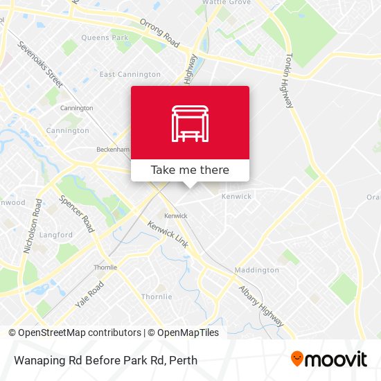 Wanaping Rd Before Park Rd map