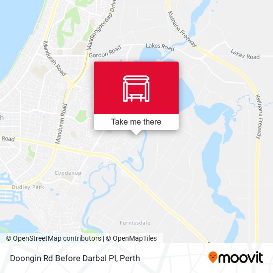 Doongin Rd Before Darbal Pl map
