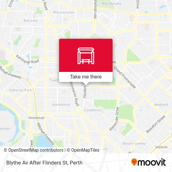 Mapa Blythe Av After Flinders St