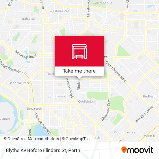 Blythe Av Before Flinders St map