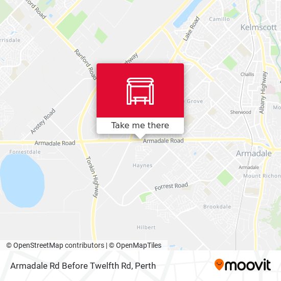 Armadale Rd Before Twelfth Rd map