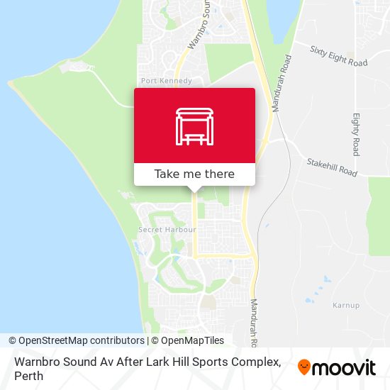 Warnbro Sound Av After Lark Hill Sports Complex map