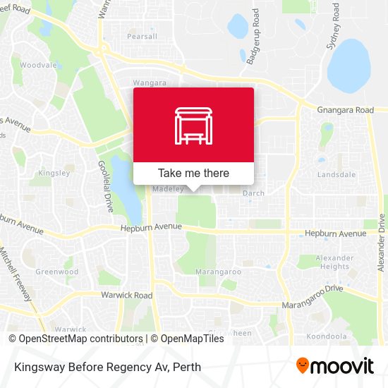Kingsway   Before Regency Av map