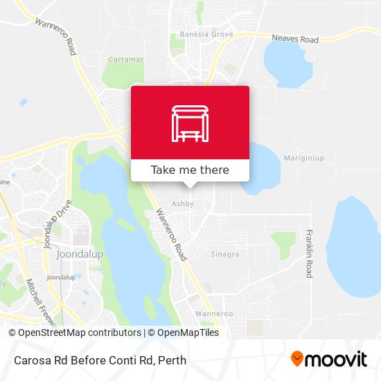 Carosa Rd Before Conti Rd map