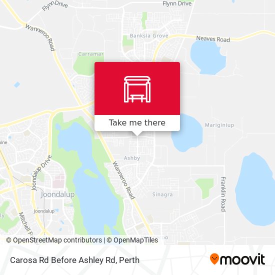 Carosa Rd Before Ashley Rd map