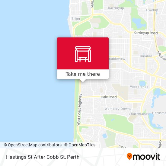 Hastings St After Cobb St map