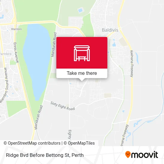 Mapa Ridge Bvd Before Bettong St