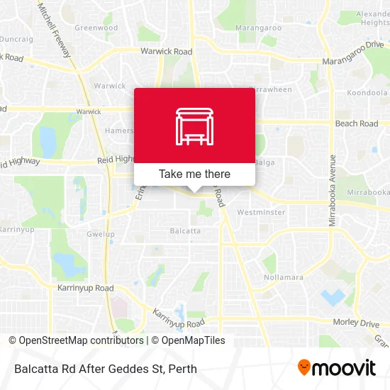 Mapa Balcatta Rd After Geddes St