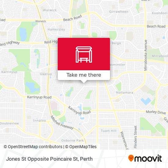 Jones St Opposite Poincaire St map