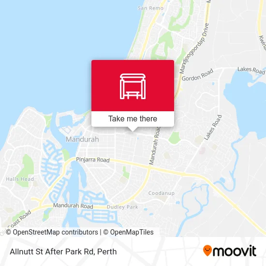 Mapa Allnutt St After Park Rd