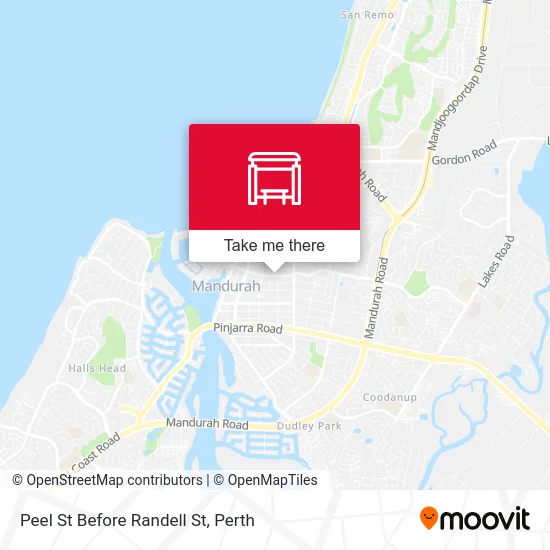 Mapa Peel St Before Randell St