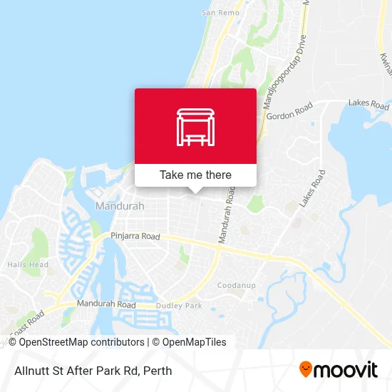 Mapa Allnutt St After Park Rd