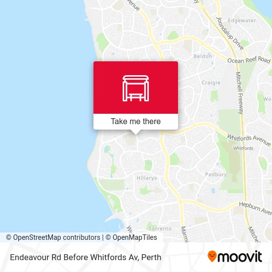 Mapa Endeavour Rd Before Whitfords Av