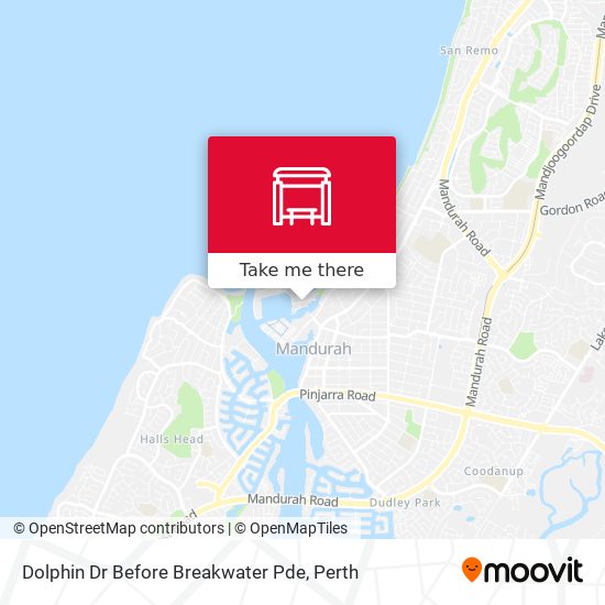 Dolphin Dr Before Breakwater Pde map
