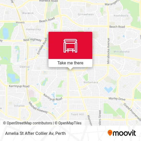 Mapa Amelia St After Collier Av